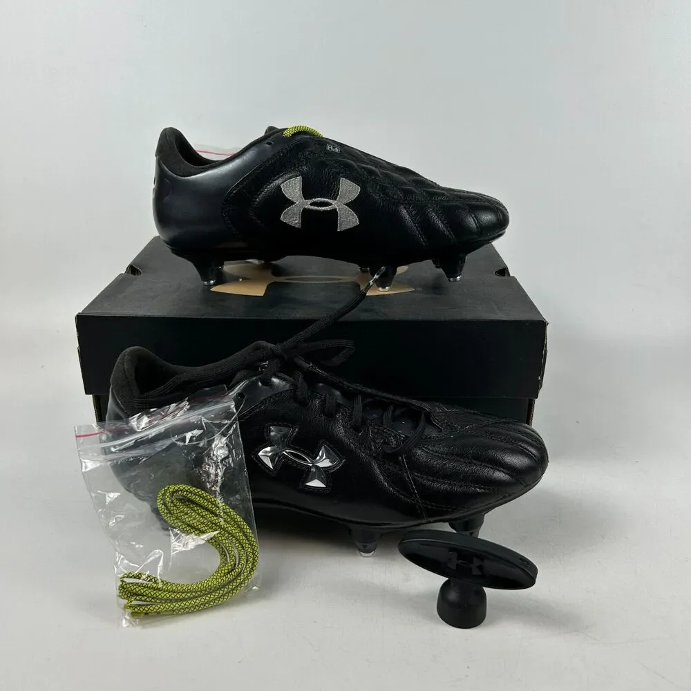 Under Armour Hydrastrike II SG Soccer Cleats Women US 8.5 Black with Extra Laces